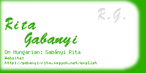 rita gabanyi business card